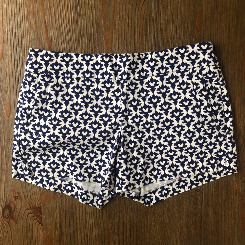 J.CREW Navy and White Shorts